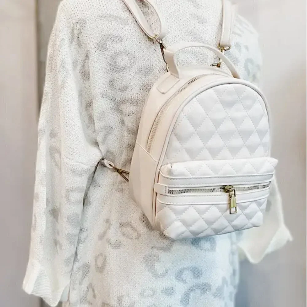 NASH grey ivory jody mini backpack
